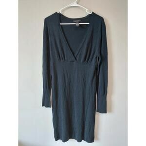 BCBGMaxAzria Black Sweater Dress V Neck size Small